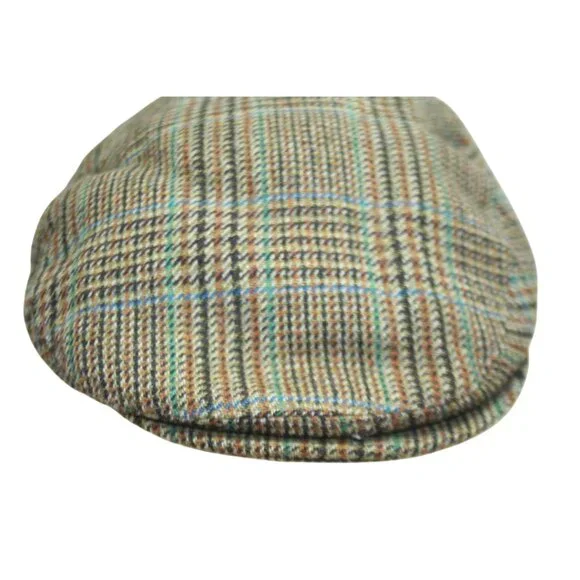 VTG Carriglen Wool Tweed Plaid Flat Cap Mens Driving Hat Heritage Menswear - Picture 2 of 3